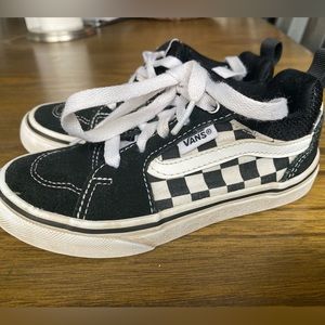 Little Boys checkered Vans size 11